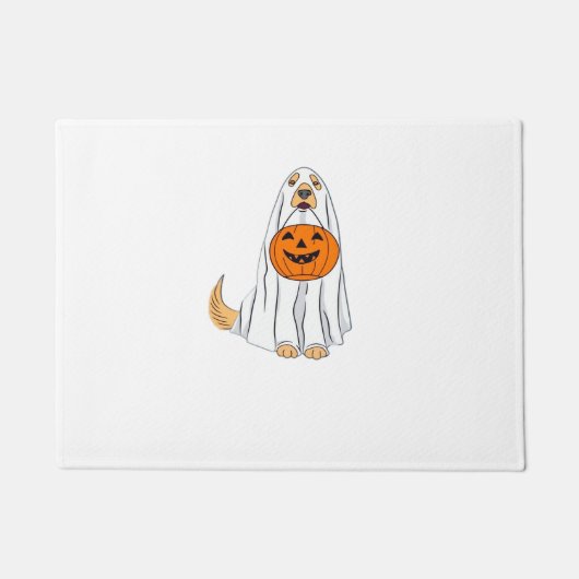 Schattige Spooky Golden Retriever Ghost Classic T- Deurmat (Voorkant)