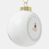 Schattige Spooky Golden Retriever Ghost Classic T- Keramische Bal Ornament (Links)