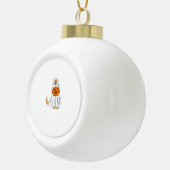 Schattige Spooky Golden Retriever Ghost Classic T- Keramische Bal Ornament (Rechts)