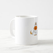 Schattige Spooky Golden Retriever Ghost Classic T- Koffiemok (Voorkant links)