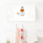 Schattige Spooky Golden Retriever Ghost Classic T- Spandoek (Insitu)