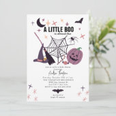 Schattige Spooky | Halloween-Baby shower Kaart (Staand voorkant)