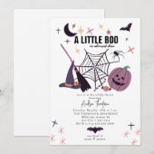 Schattige Spooky | Halloween-Baby shower Kaart (Voorkant / Achterkant)