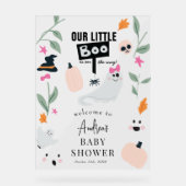 Schattige Spooky | Halloween Baby shower teken Acryl Bord (Voorkant)