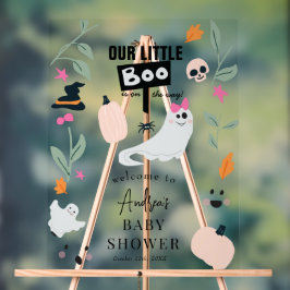 Schattige Spooky | Halloween Baby shower teken Acryl Bord
