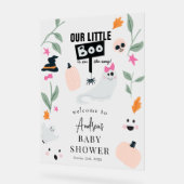 Schattige Spooky | Halloween Baby shower teken Acryl Bord (Hoek)