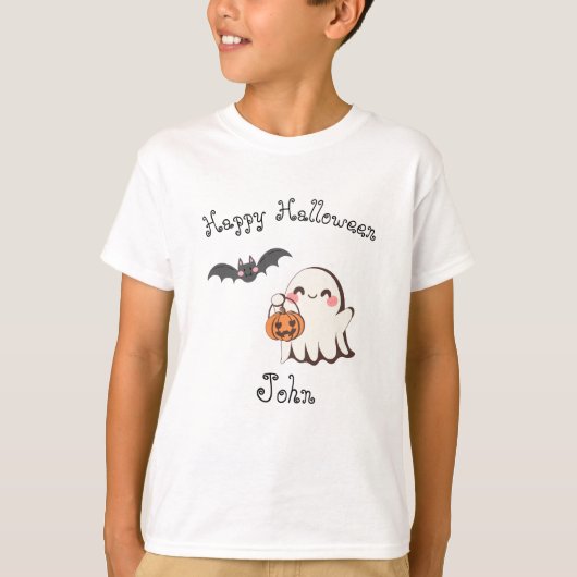Schattige & Spooky Halloween Kinder T-Shirt (Voorkant)