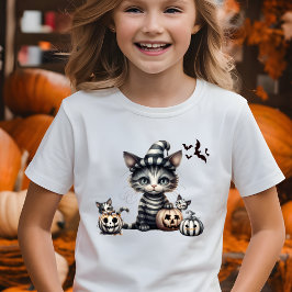 Schattige Spooky Halloween Kitten T-shirt