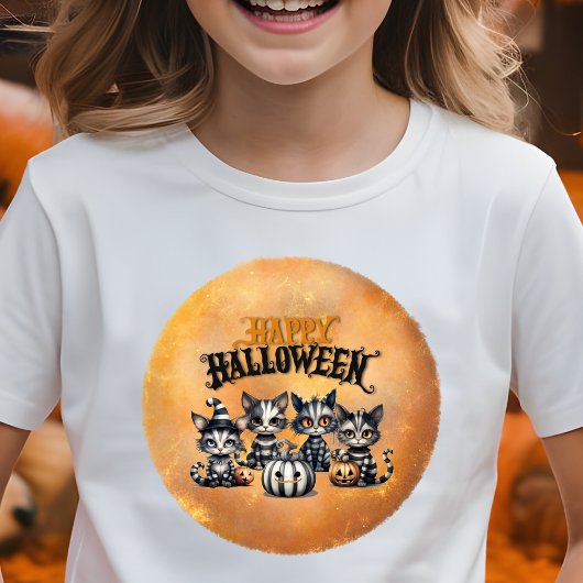 Schattige Spooky Halloween Kitten T-shirt