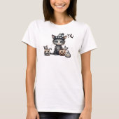 Schattige Spooky Halloween Kitten T-shirt (Voorkant)