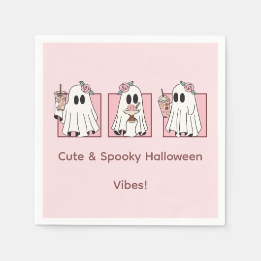 Schattige & Spooky Halloween Papier servetten Kawa (Voorkant)