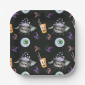 Schattige Spooky Halloween Party Papieren Bordje (Voorkant)