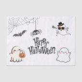 Schattige & Spooky Halloween Tissue Papier (Voorkant)
