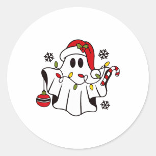 Schattige spooky kerst sinterklaas grappige famili ronde sticker