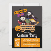 Schattige spooky modern leuk Halloween kostuumfees Kaart (Voorkant)