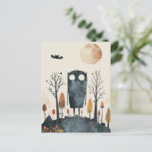 Schattige & Spooky Monster Whimsical Halloween Briefkaart (Staand voorkant)