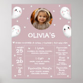 Schattige Spooky One Halloween Milestone-teken Poster (Voorkant)