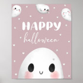 Schattige Spooky One Happy Halloween-teken Poster (Voorkant)