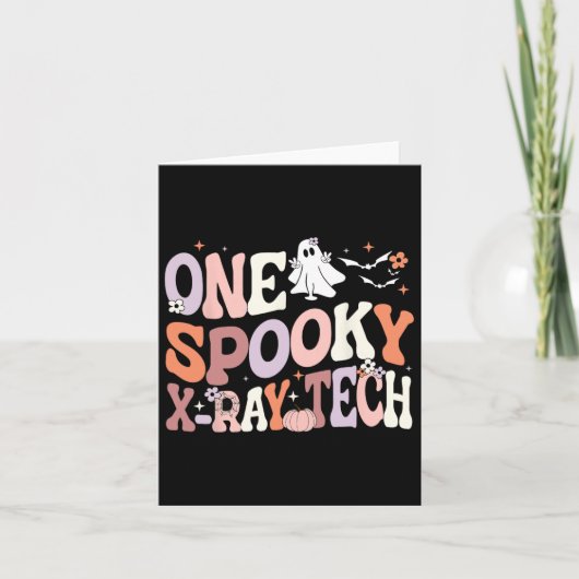 Schattige Spooky Röntgentechnicus Radiologie Techn Kaart (Voorkant)