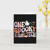 Schattige Spooky Röntgentechnicus Radiologie Techn Kaart (Gele Bloem)