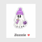 Schattige & Spooky Roze Pet Ghost Halloween Sticker (Vel)