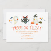 Schattige Spooky Vrienden "Trick or treat" Hallowe Kaart (Voorkant)