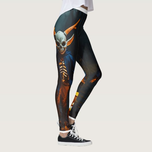 Schattige Spooky Wendigo Trick-or-Treat Leggings (Rechts)