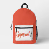 Schattige Sport Gymnast Rood Wit Grijs Bedrukte Rugzak (Voorkant)