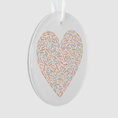 Schattige sprenkelhart | Baby-strooi Ornament (voorkant)