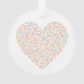 Schattige sprenkelhart | Baby-strooi Ornament (achterkant)