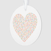 Schattige sprenkelhart | Baby-strooi Ornament (voorkant)