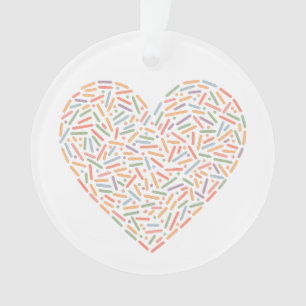 Schattige sprenkelhart Baby-strooi Ornament