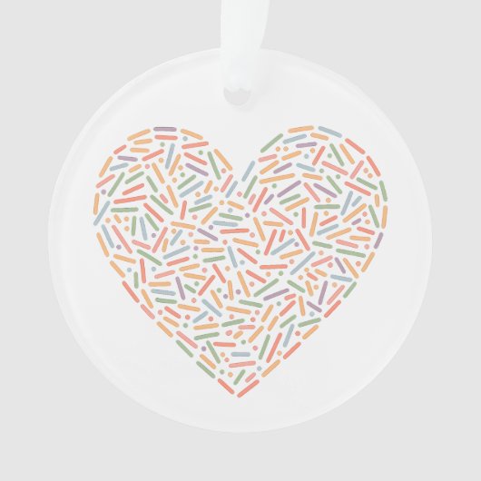Schattige sprenkelhart | Baby-strooi Ornament (voorkant)