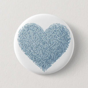 Schattige sprenkelhart Baby-strooi Ronde Button 5,7 Cm