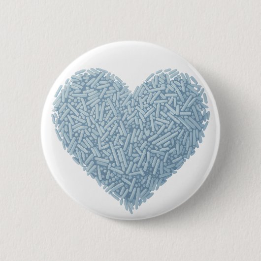 Schattige sprenkelhart | Baby-strooi Ronde Button 5,7 Cm (Voorkant)