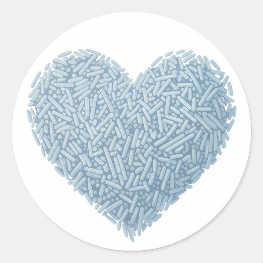 Schattige sprenkelhart | Baby-strooi Ronde Sticker (Voorkant)