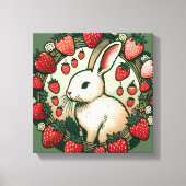 Schattige Spring Bunny Konijn Baby Konijnen Canvas Afdruk (Voorkant)
