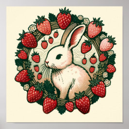 Schattige Spring Bunny Konijn Baby Konijnen Poster