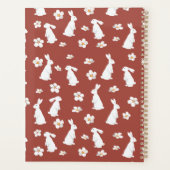 Schattige Spring Rabbit Pattern Planner (Achterkant)