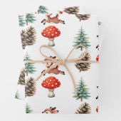 Schattige springen Baby rendier patroon kerst Inpakpapier Vel (In situ)