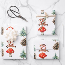 Schattige springen Baby rendier patroon kerst