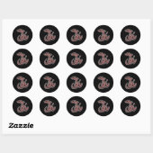 schattige springende kangoeroe ronde sticker (Vel)