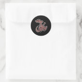 schattige springende kangoeroe ronde sticker (Tas)