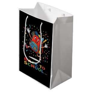 Schattige Springende Schoolrug Zak terug naar scho Medium Cadeauzakje