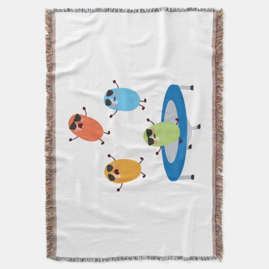 Schattige springende Snoepjes bonen dragen zonnebr Deken (Voorkant Verticaal)