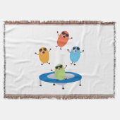 Schattige springende Snoepjes bonen dragen zonnebr Deken (Voorkant)