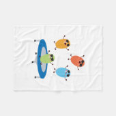 Schattige springende Snoepjes bonen dragen zonnebr Fleece Deken (Voorkant (Horizontaal))