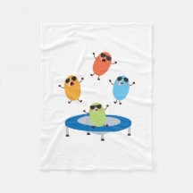 Schattige springende Snoepjes bonen dragen zonnebr