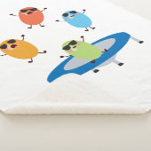 Schattige springende Snoepjes bonen dragen zonnebr Sherpa Deken (3/4)