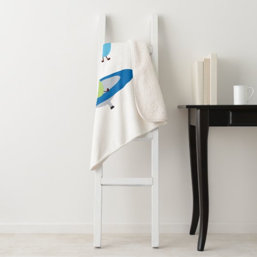 Schattige springende Snoepjes bonen dragen zonnebr Sherpa Deken (In situ)